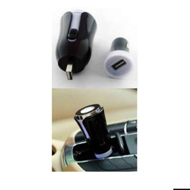 cargador dblue de automovil de celular y aromatizador, negro. — vista 2