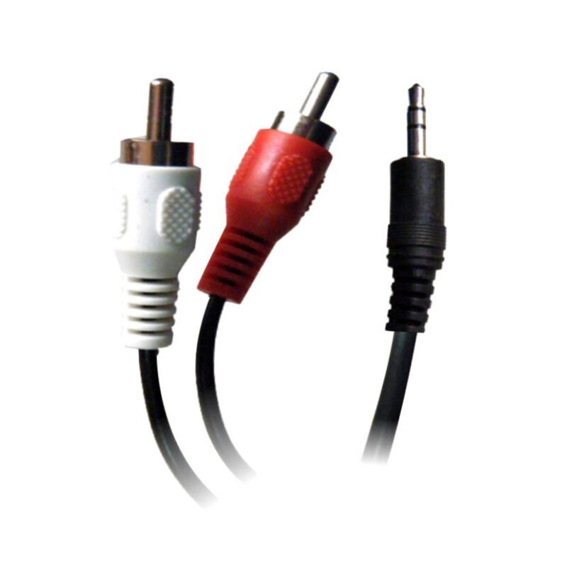 cable dblue 1.8 mts stereo plug 3.5 a 2 rca bag