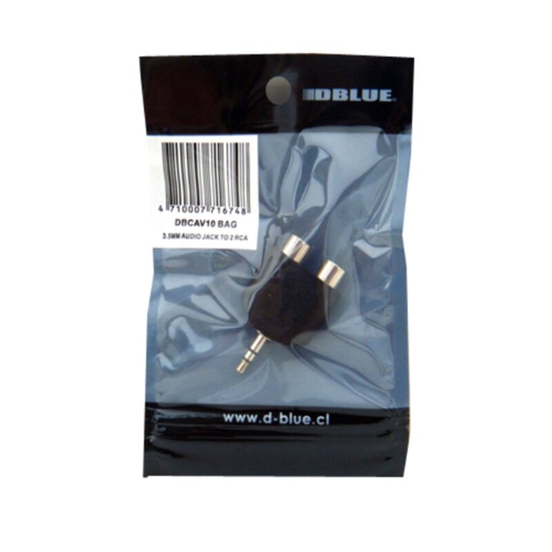 adaptador de audio 3.5 macho a 2 rca — vista 2