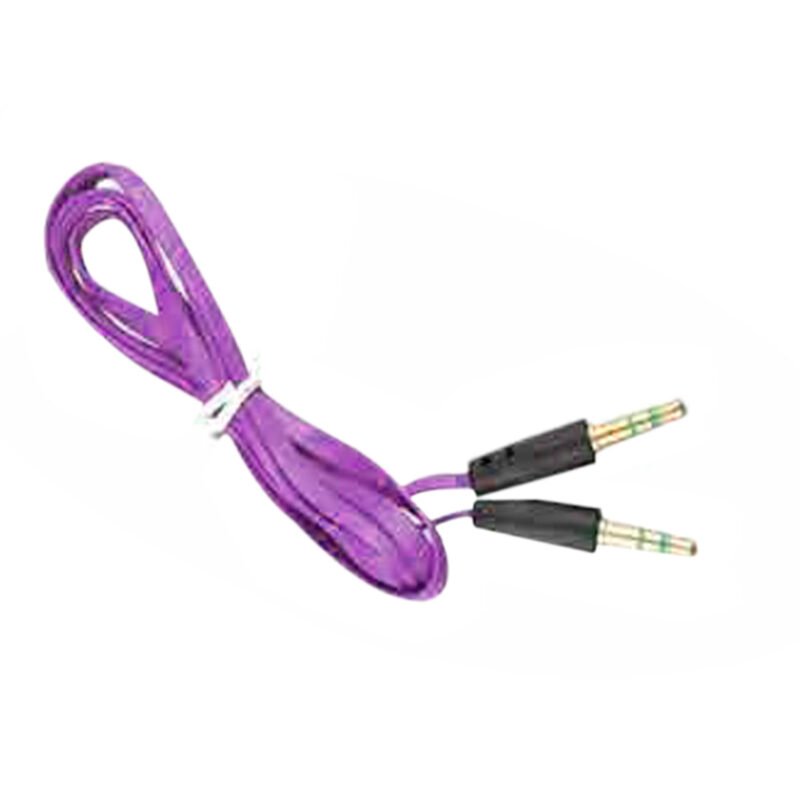 cable dblue 1 mt stereo plug 3.5 a 3.5 bag purple