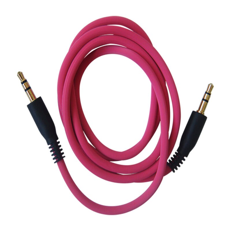 cable dblue 1 mt stereo plug 3.5 a 3.5 bag pink