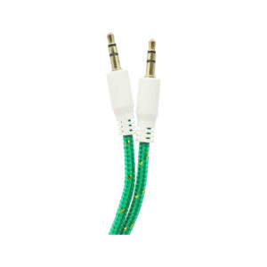 cable dblue textil resistente 1 mt plug 3.5 a 3.5 green