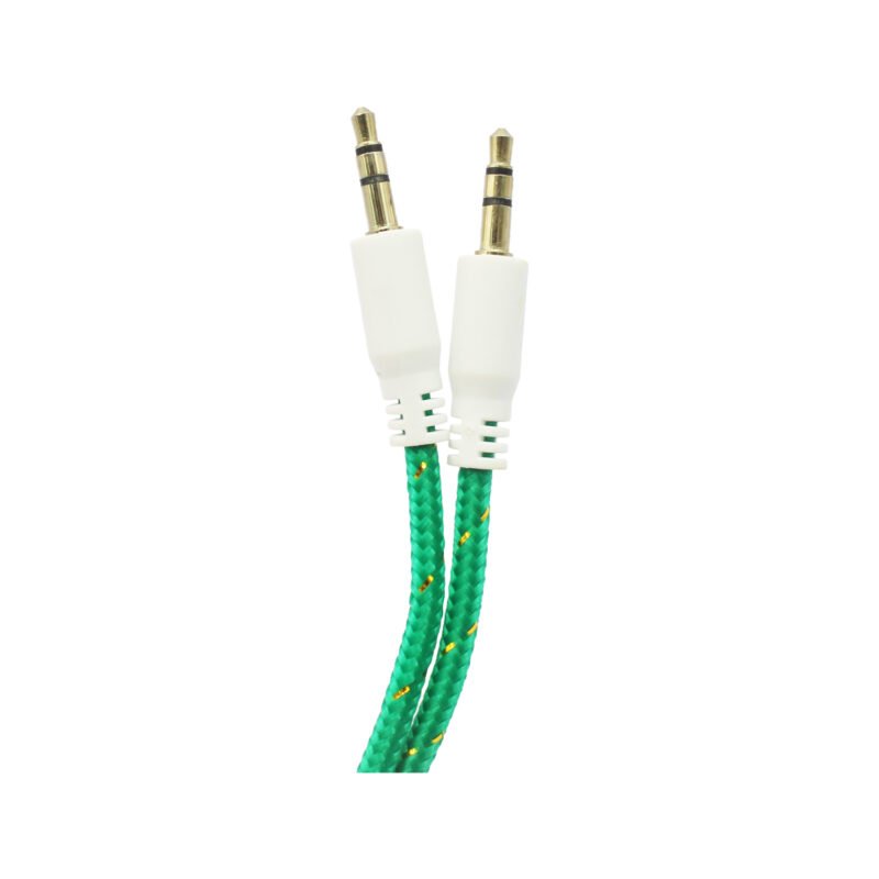 cable dblue textil resistente 1 mt plug 3.5 a 3.5 green