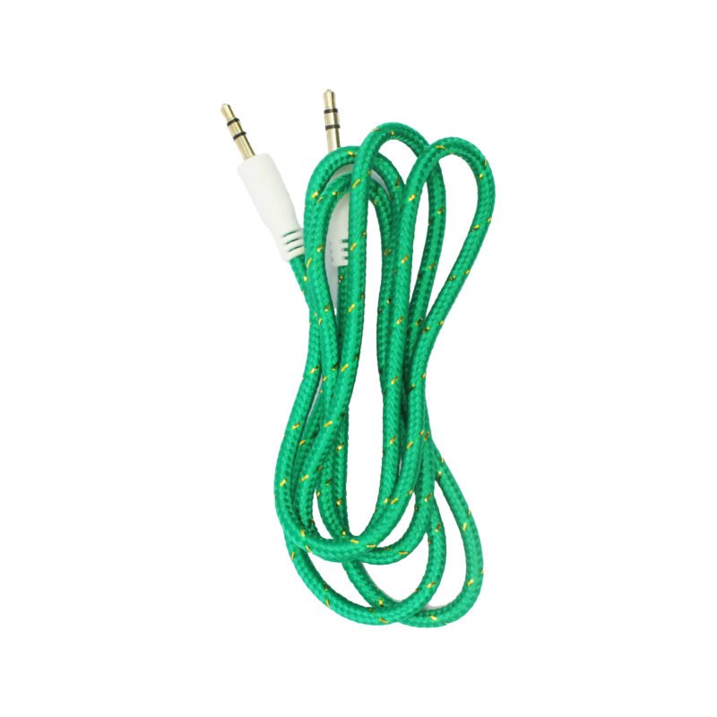 cable dblue textil resistente 1 mt plug 3.5 a 3.5 green — vista 2