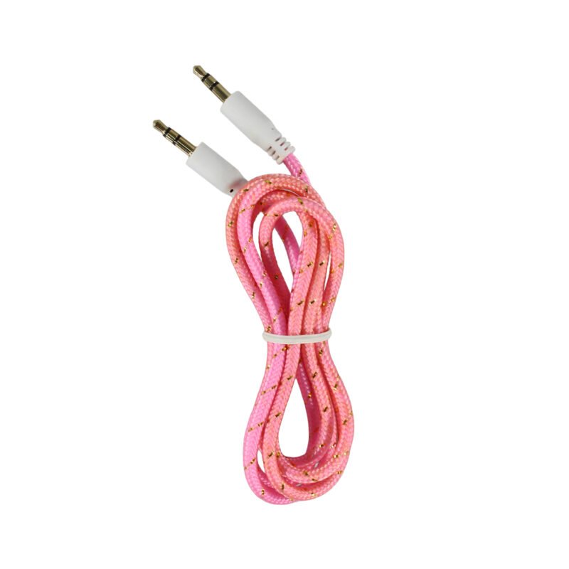 cable dblue textil resistente 1 mt plug 3.5 a 3.5 pink — vista 2