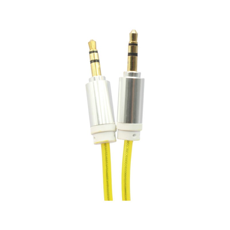 cable dblue metalico 1 mt plug 3.5 a 3.5 yellow.