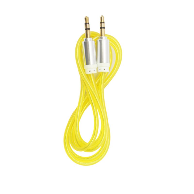 cable dblue metalico 1 mt plug 3.5 a 3.5 yellow. — vista 2