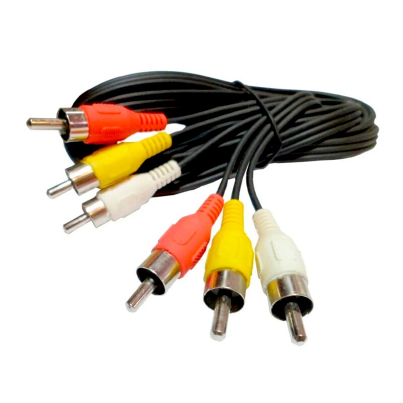 cable dblue 3rca a 3rca de 5m/permite rca de audio y video — vista 2