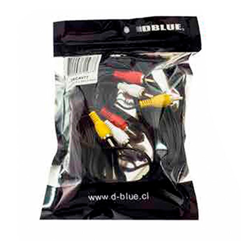 cable dblue 3rca a 3rca de 5m/permite rca de audio y video — vista 3