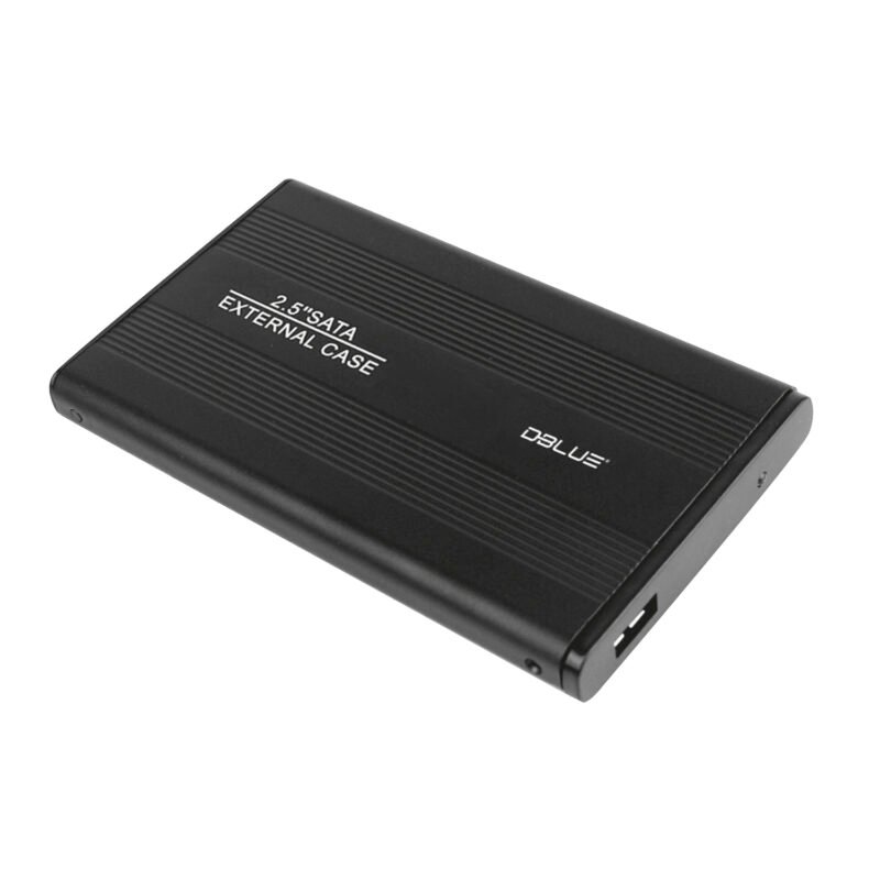 cofre dblue metalico para disco duro sata 2.5 hasta 500gb/ cable y tornillos para instalacion.