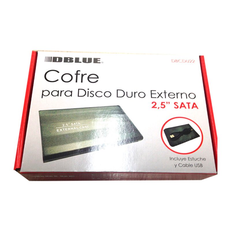 cofre dblue metalico para disco duro sata 2.5 hasta 500gb/ cable y tornillos para instalacion. — vista 2