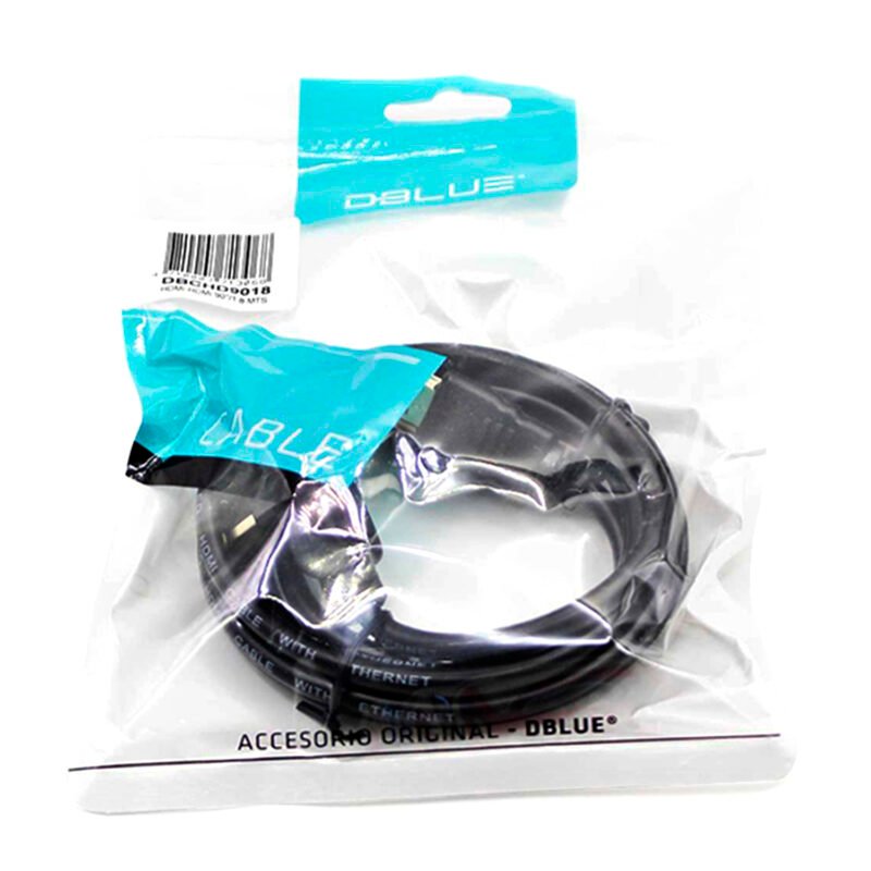 cable dblue 1.8m de 90 grados hdmi a hdmi version 1.4 — vista 3