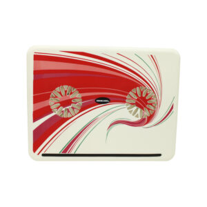 base dblue ventilacion notebook con diseÑo/ color white red (2 ventiladores)