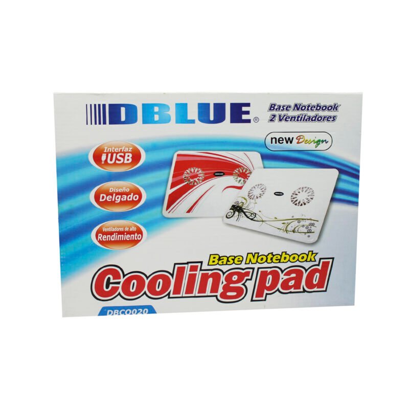 base dblue ventilacion notebook con diseÑo/ color white red (2 ventiladores) — vista 2