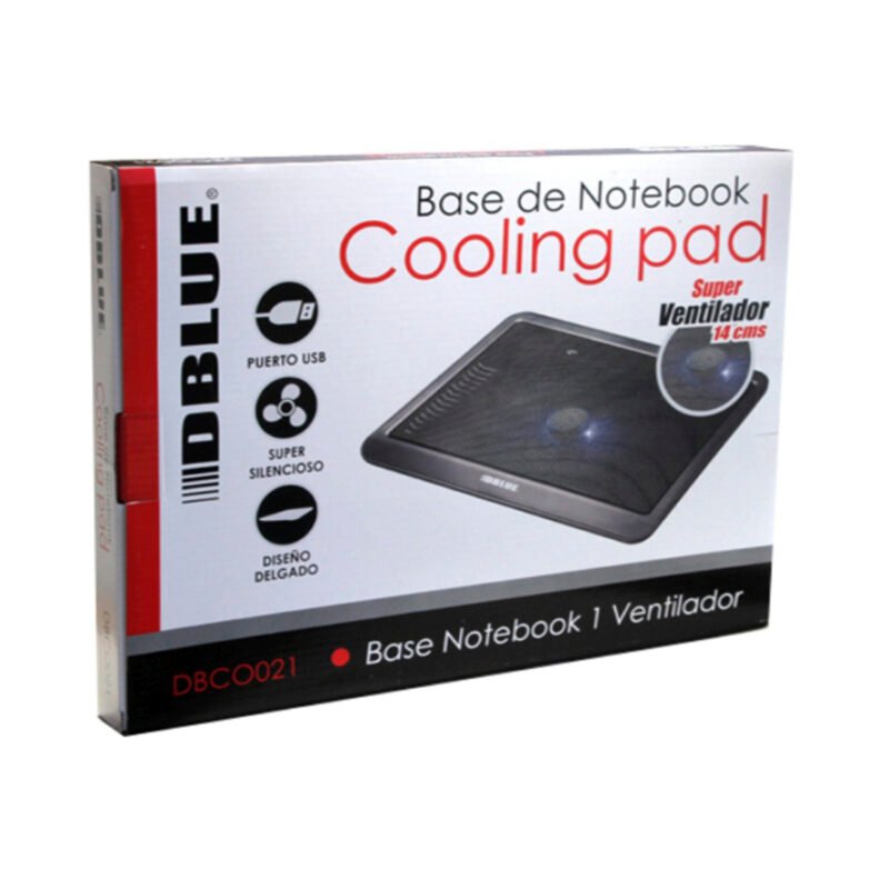base dblue ventilacion para notebook con luz led/diseÑo delgado/silencioso. black — vista 2