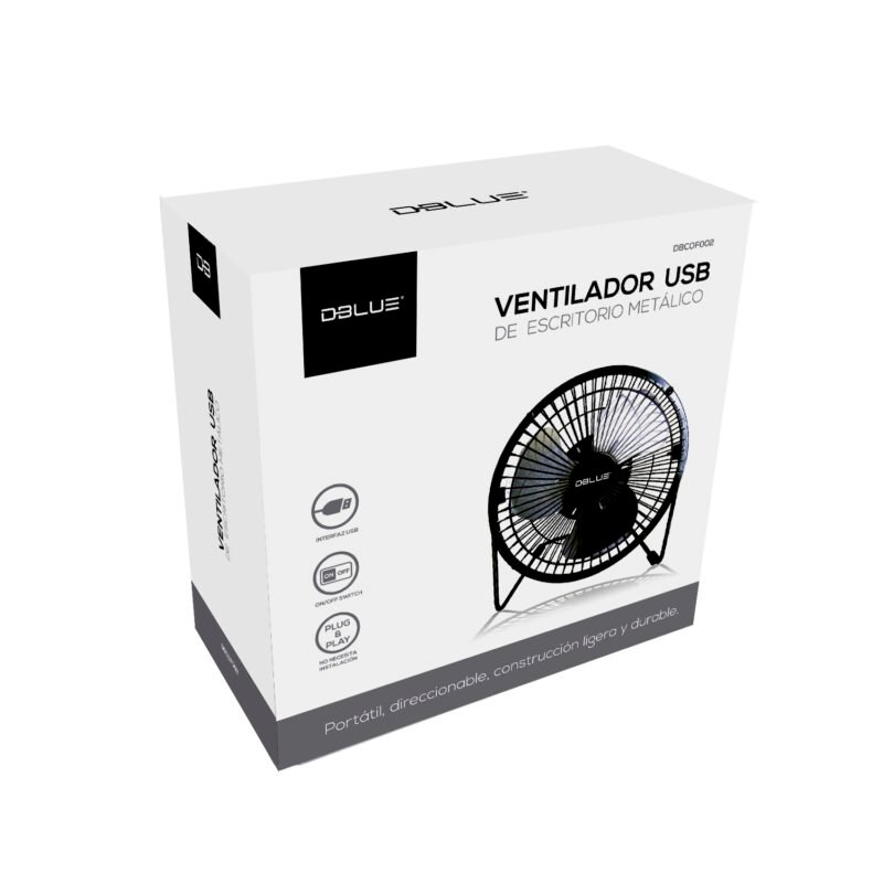 ventilador dblue conexion usb/ color white. — vista 2