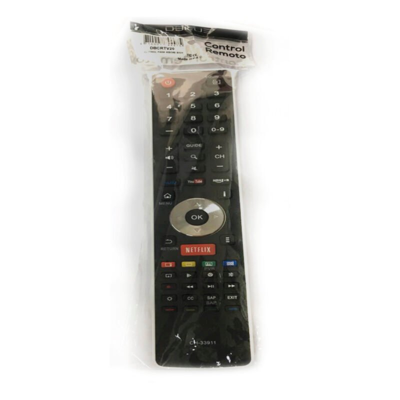 control remoto dblue compatible hisense/ boton acceso directo netflix/ youtube/ primevideo — vista 4