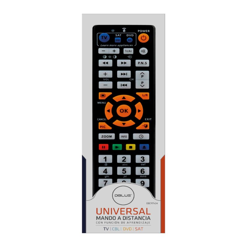 control remoto dblue copiador universal inteligente de tv/ satelite, dvd y otros dispositivos con infrarojo — vista 3