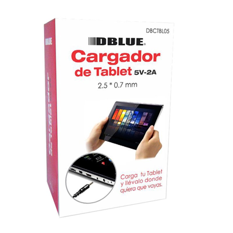 cargador dblue para tablet generica 5v 2a black — vista 2
