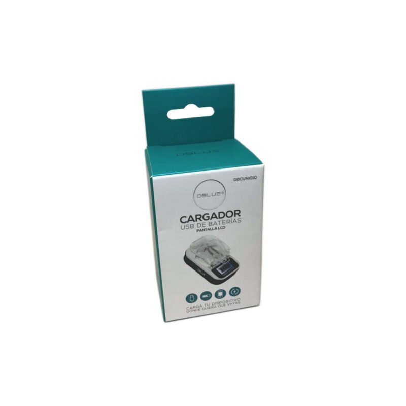 cargador universal de baterias con pantalla lcd black — vista 2