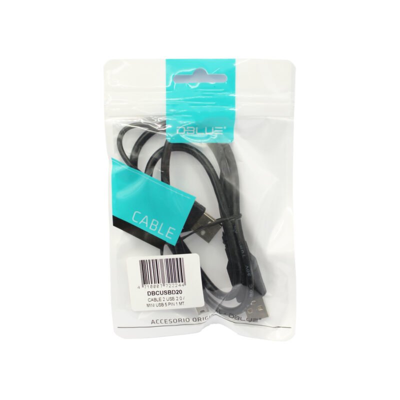 cable 2 usb 2.0/ mini usb 5 pin 1 mts — vista 3