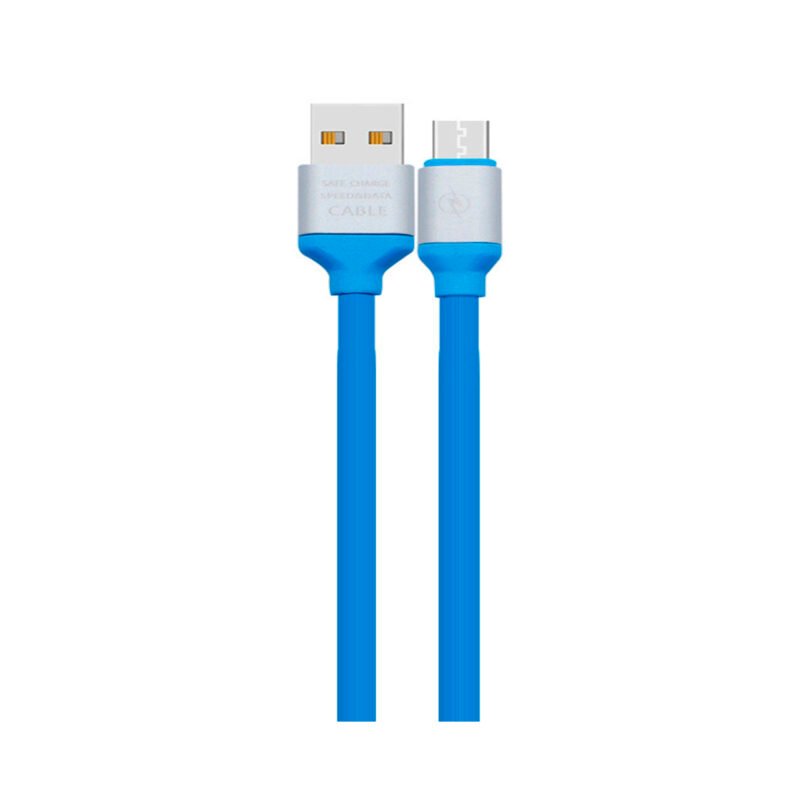cable micro usb para samsung. blue 1mt