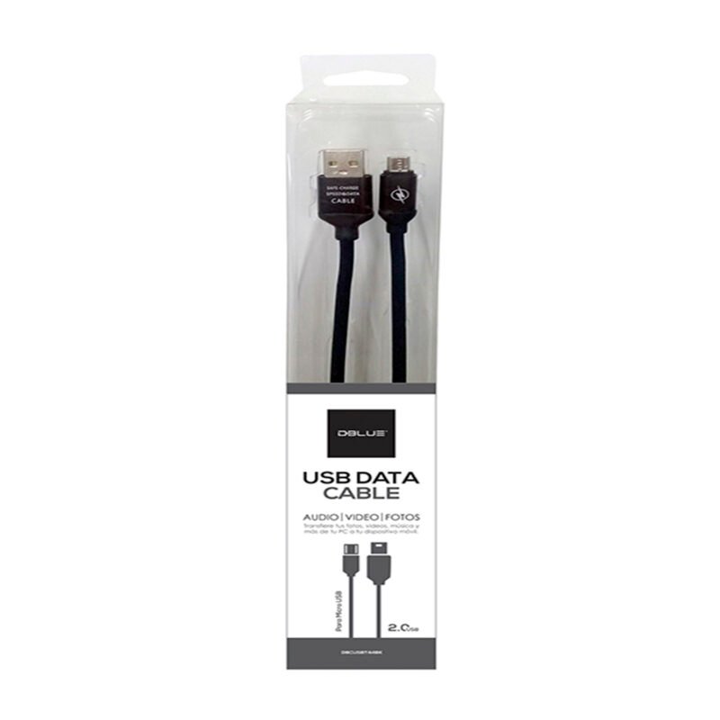 cable micro usb para samsung. blue 1mt — vista 2