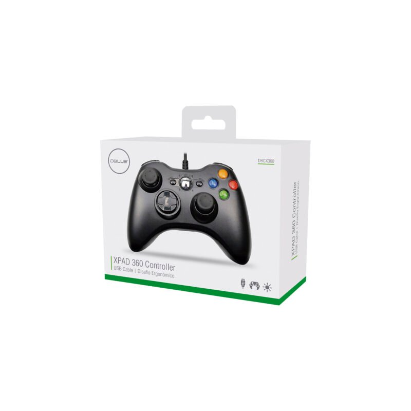 control para xbox 360 con cable white