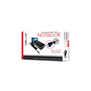 cargador de notebook dblue 20v/3,25a punta negra para olidata (pin 5.5*2.5)