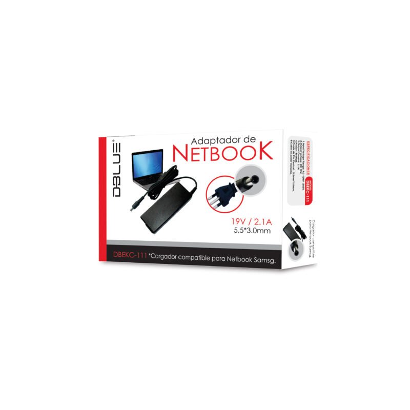 cargador de notebook dblue 19v/21a compatible samsung (pin 5.5*3.0)