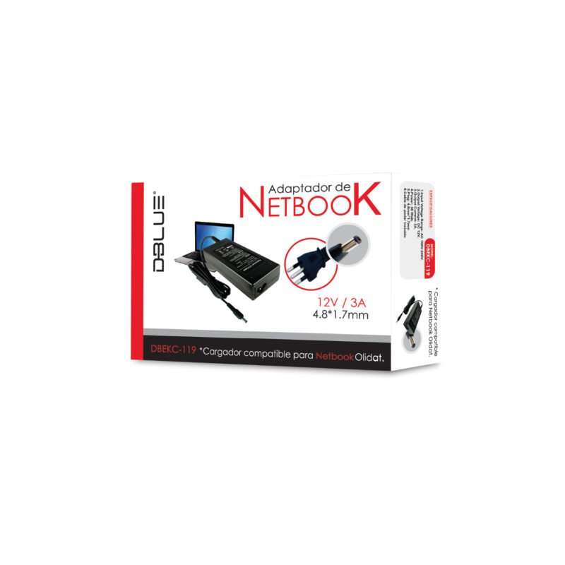 cargador de notebook dblue 12v/3a compatible olidata(pin 4.8*1.7)