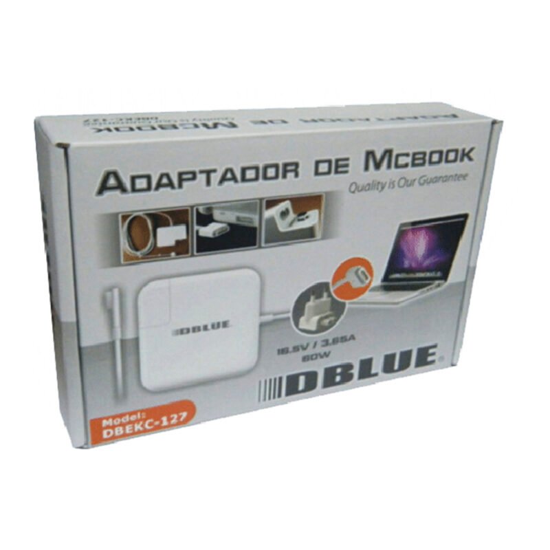 cargador de notebook dblue 16.5v/3.65a compatible macbook pro 60w white