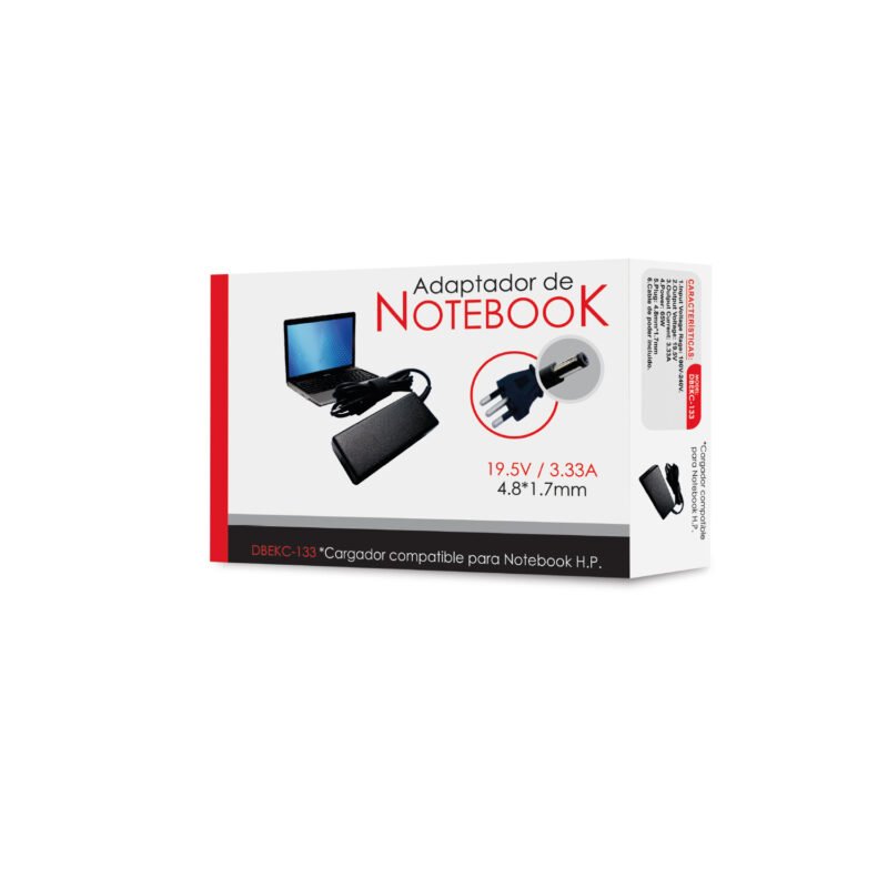 cargador de notebook dblue 19,5v/3,33a compatible hp/compaq 65w.