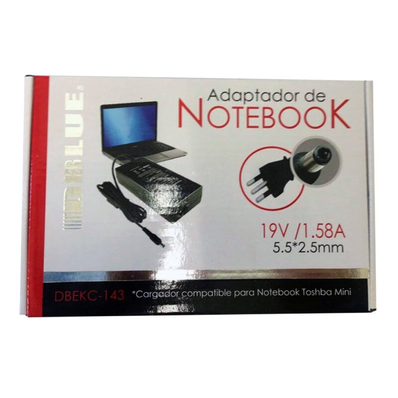 cargador de notebook dblue 19v/1,58a compatible toshiba (pin 5.5*2.5)