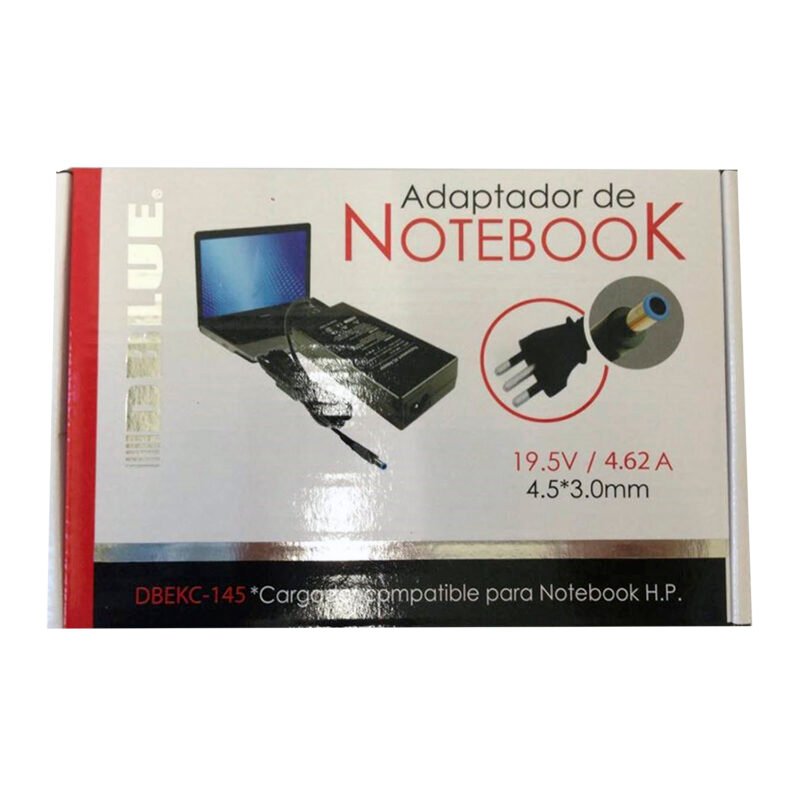 cargador de notebook dblue hp 19v/4,62a compatible (pin 4.5*3.0)