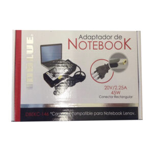 cargador de notebook dblue 20v/2,25a 60w compatible lenovo (conector rectangular)