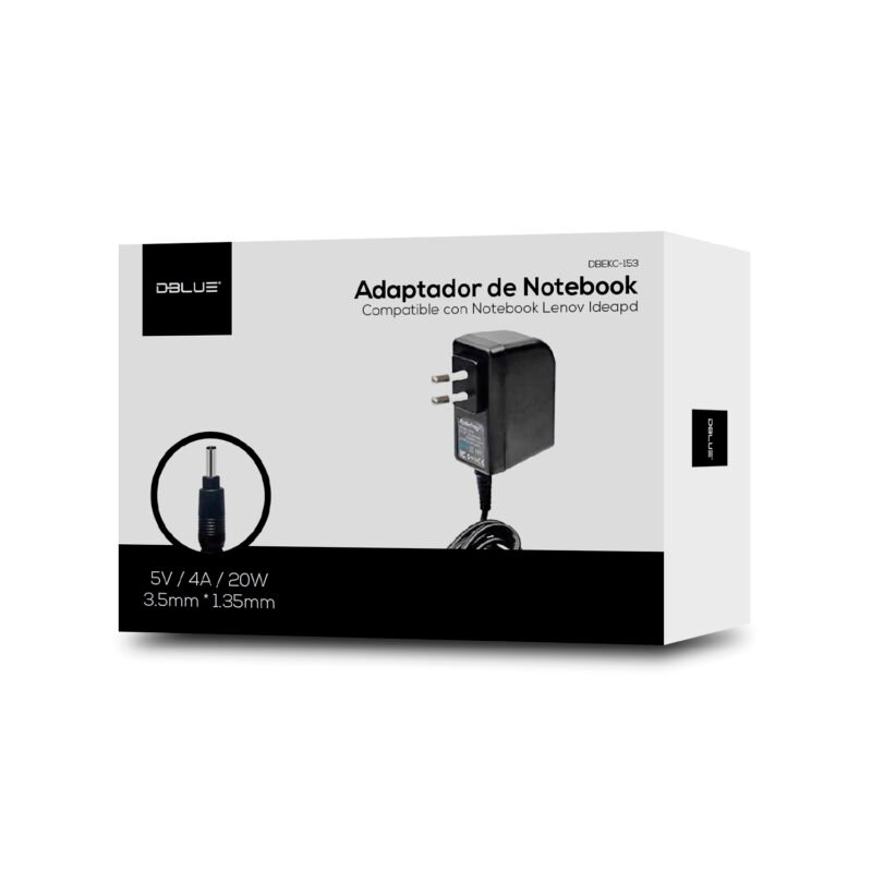 cargador de notebook dblue 5v /4a 20w compatible lenovo — vista 2