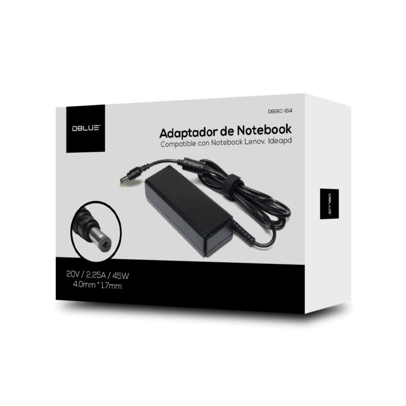 cargador de notebook dblue 20v/2,25a 45w compatible lenovo(pin 4,0*1,7) — vista 2