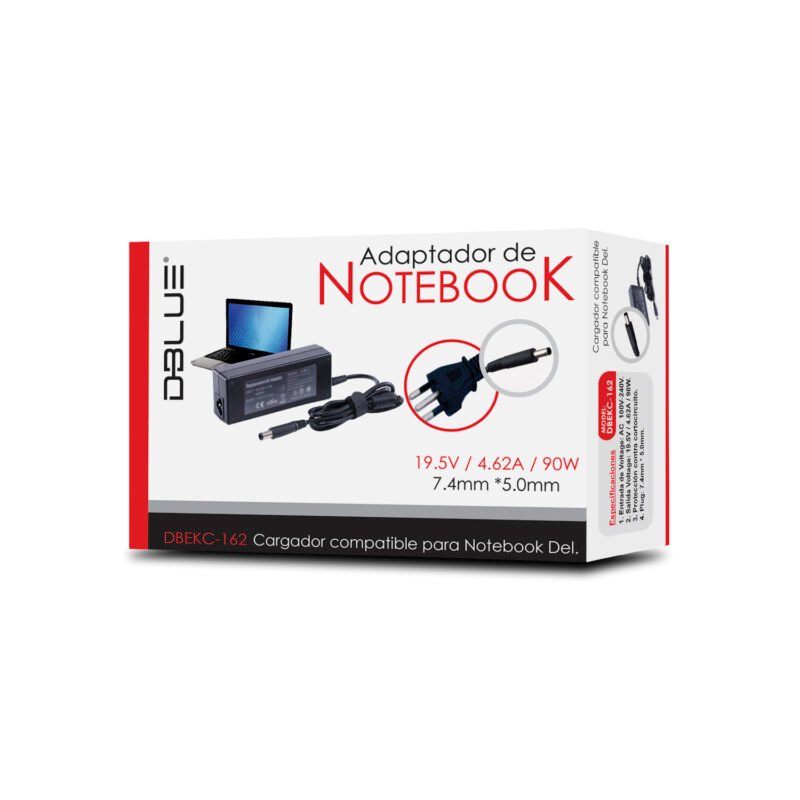 cargador de notebook dblue 19.5v 4.62a 7.4*5.0mm compatible dell