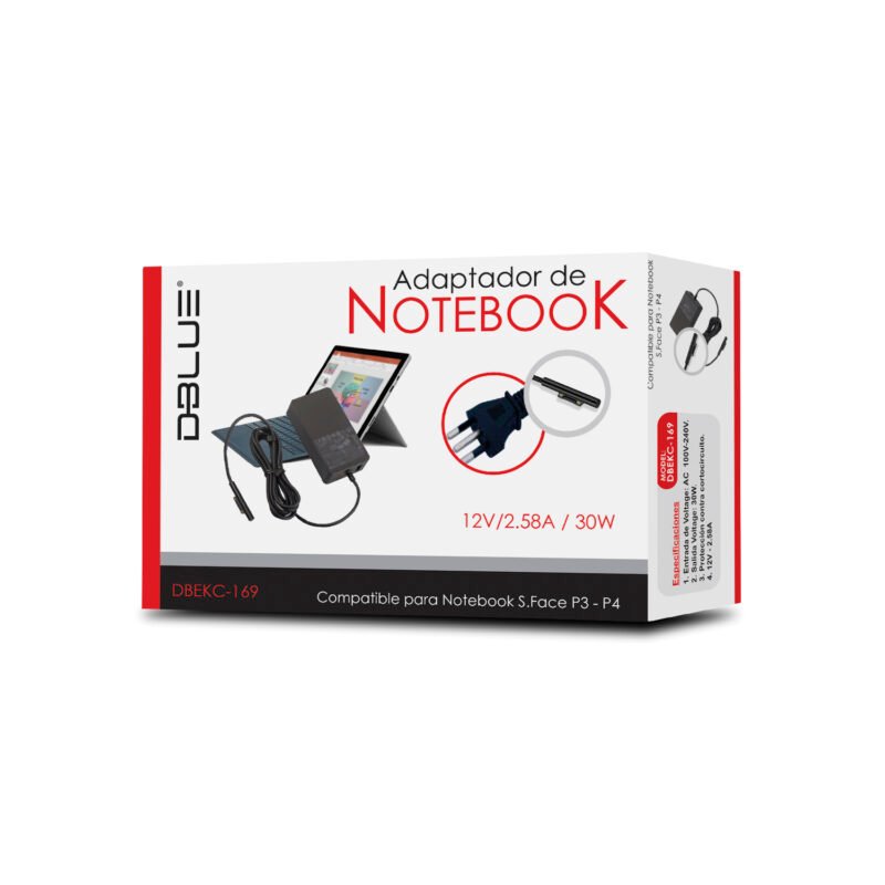 cargador de notebook dblue 12v/2.58a compatible surface pro3 pro4