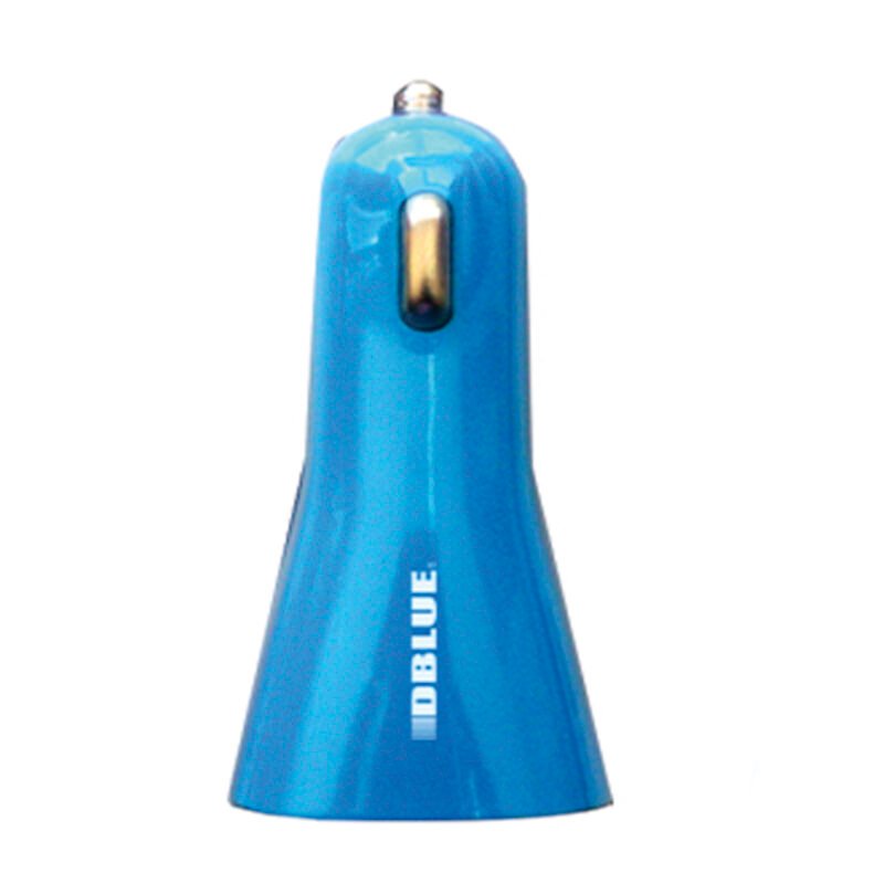 cargador dblue de automovil 2.1a 12v con 2 puertos usb, blue
