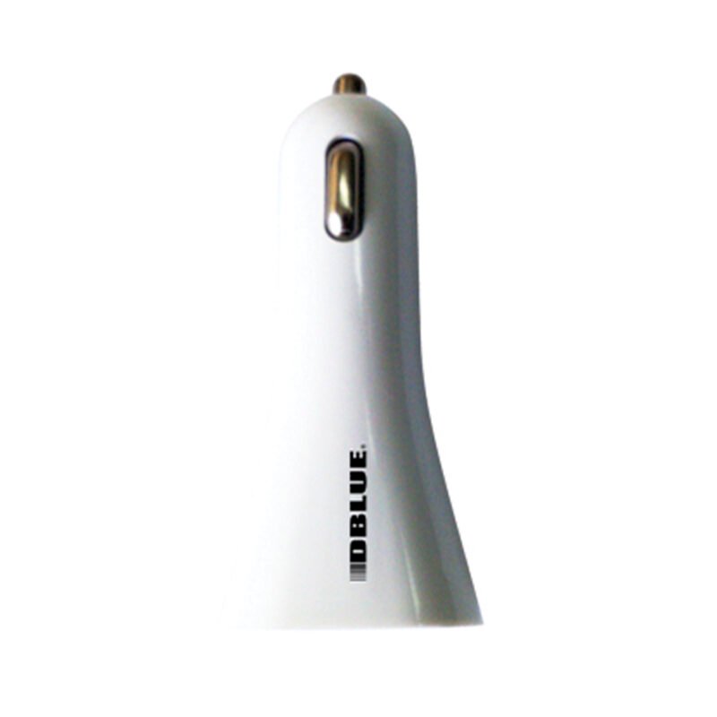 cargador dblue de automovil 2.1a 12v con 2 puertos usb, white