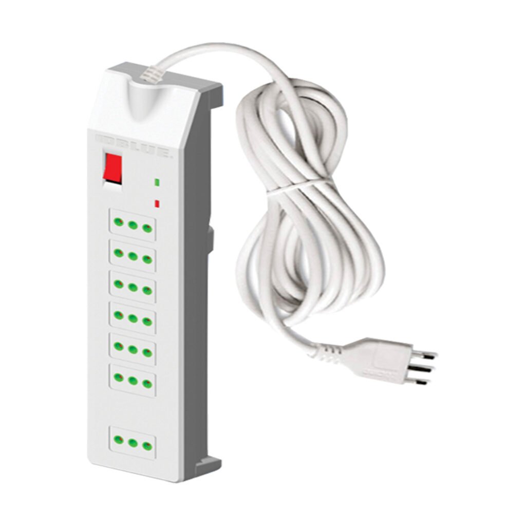 protector de voltaje dblue con 7 entradas. 2,1mts certificado sec