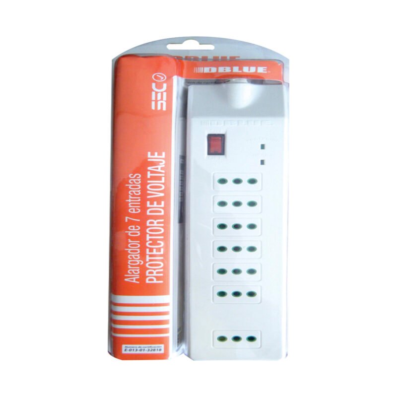 protector de voltaje dblue con 7 entradas. 2,1mts certificado sec — vista 2