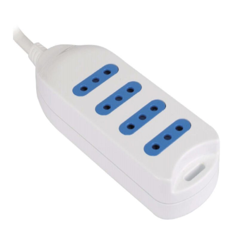 alargador multiple dblue 4 entradas de 3 mts, con certificacion sec,white — vista 2