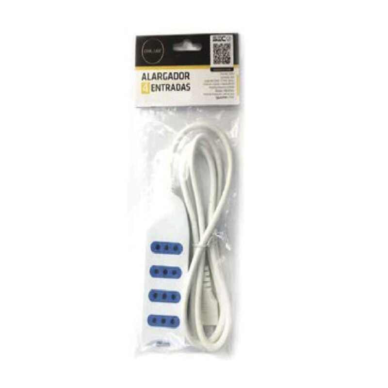 alargador multiple dblue 4 entradas de 3 mts, con certificacion sec,white — vista 3