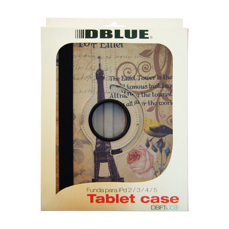 funda dblue para tablet 10" con textura de cuero, con diseÑo — vista 3