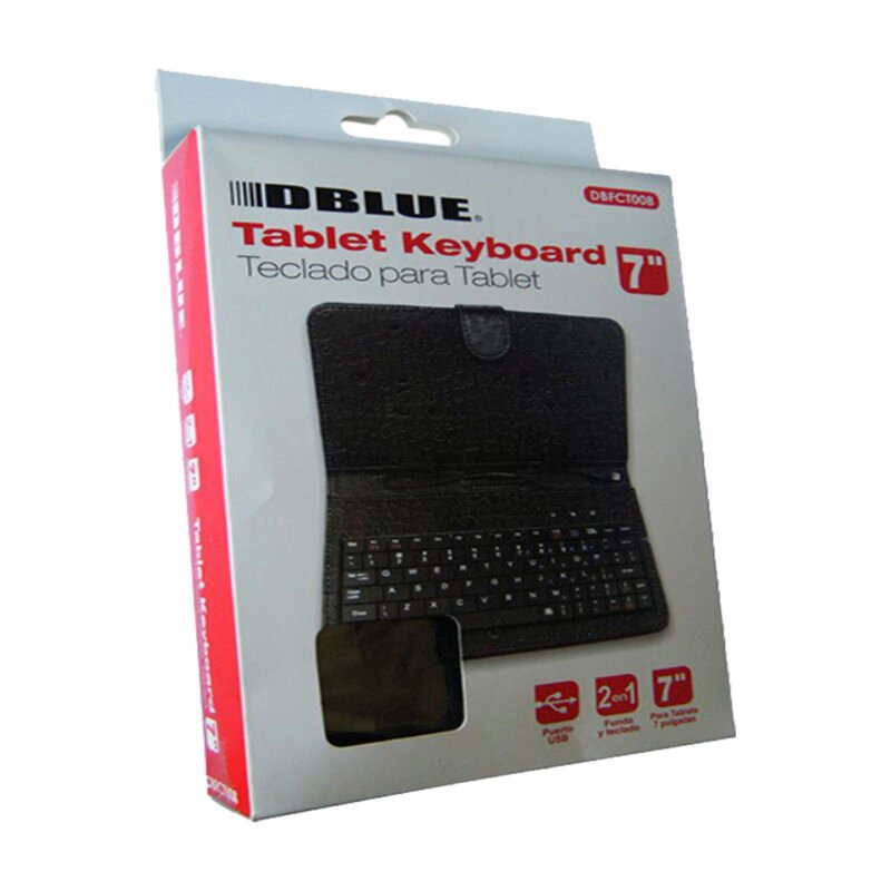 funda dblue para tablet 10" con textura de cuero, black — vista 2