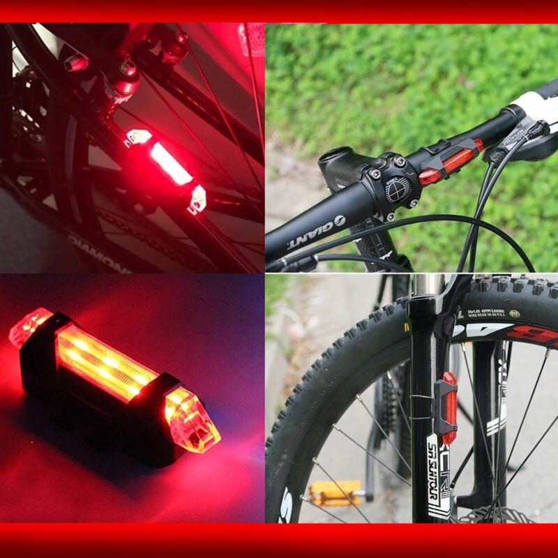 luz led para bicicletas con carga usb, a prueba de lluvia, cuatro modos. — vista 5