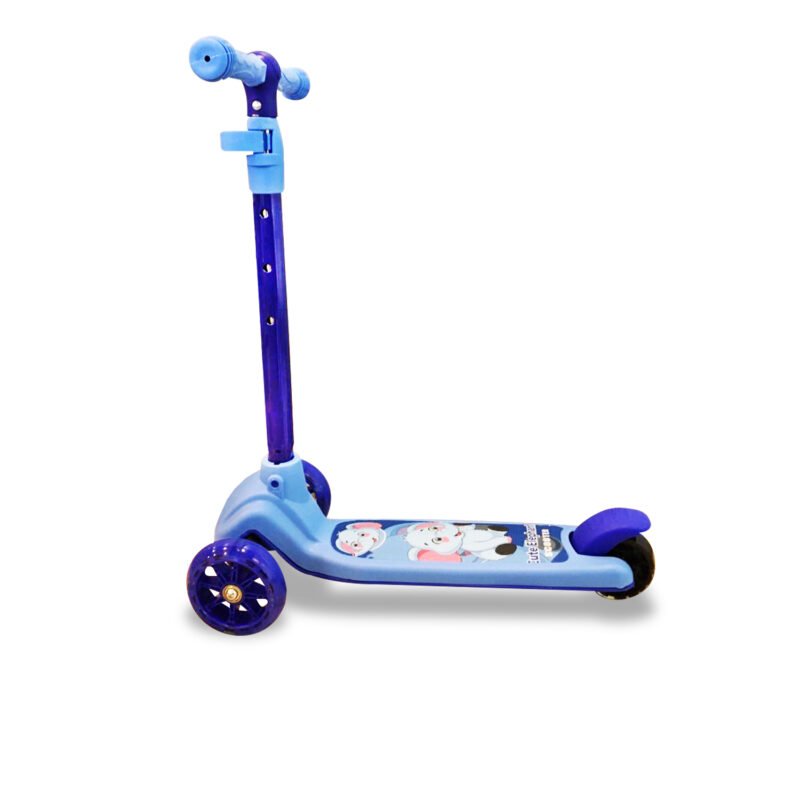 scooter 3 ruedas con luz, soporte maximo 80kl, facil de usar, blue